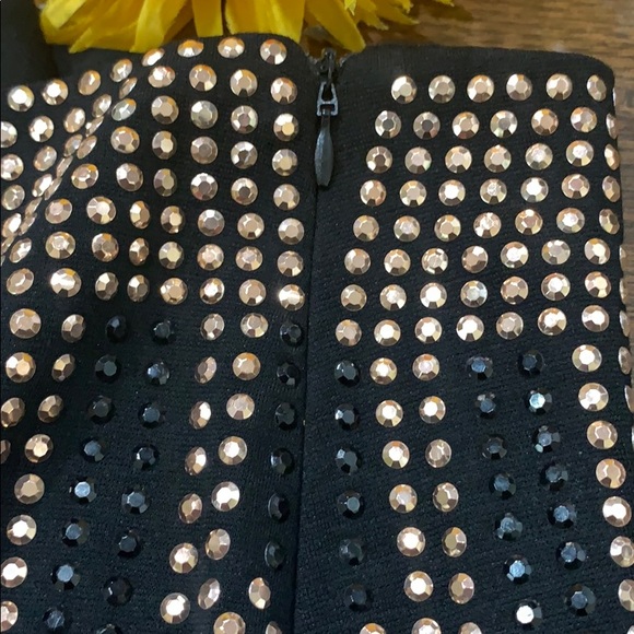 Gold and Black Studded Mini Skirt (NWOT) - Picture 8 of 8